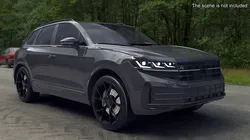 Hybrid Electric SUV Black Lights On 3D model