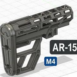 Lightweight Marksman Buttstock for M4/AR15 Airsoft Rifles