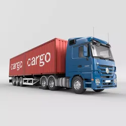 MERCEDES-BENZ ACTROS 2660 - SPEDITION BENDER Add Container 3D model