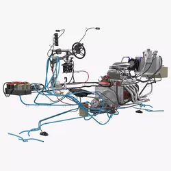 Monster Truck Bigfoot Engine System 3D model