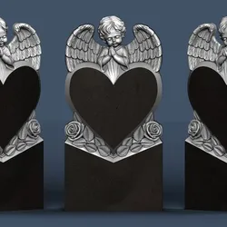 Monument Heart Angel Angel Rose Monument #23