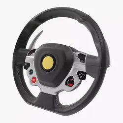 Sports Car Steering Wheel 3D model