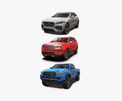 SUV Low Poly Collection jaguar pace Low-poly 3D model
