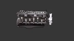 Toyota 2JZ-GTE Engine Low-poly 3D model