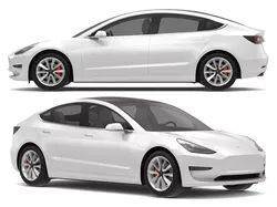 2018 Tesla Model 3 White Multi-Coat  3D model