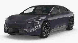 Avatr 12 EV Purple Color with Headlights On 3D model