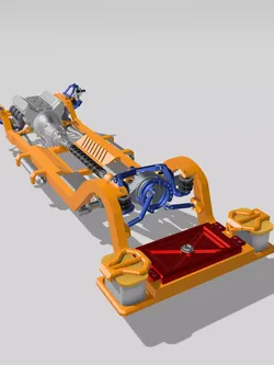 BAGGED CHASSIS COMPLETE WITH SUSP STEER AIR BAGS etc  3D print model