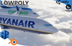 Boeing 737-800 Multi Livery Low-poly 3D model