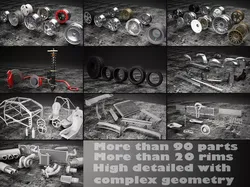 Car tuning pack 3D model