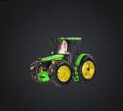 Cartoon John Deere Tractor Key Chain