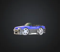 Cartoon Mustang Convertible Key Chain