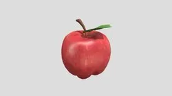 CREATE A RED APPLE ,
LEFT SIDE BITE