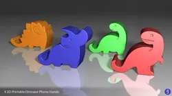 Dinosaur Phone Stands 3D print model