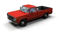 Dodge D100 1977 Low-poly 3D model