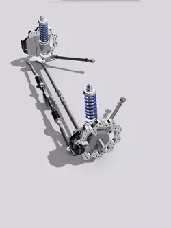 FUNNY CAR Front Hubs N Brakes N Suspension 3D print model