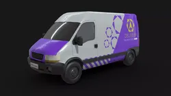 Generic Delivery Van  Low-poly 3D model