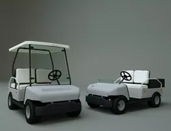 Golf Cart Low-poly 3D model