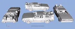 HO Scale or larger Back to the Future 3D Print Model 1-87 3D print model