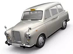 London Cab Austin Morris FX4 Taxi with interior low poly Low-poly 3D model
