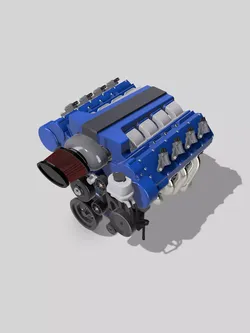 LS7 Merlin Engine Complete LSX 3D print model