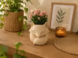 Maceta de Zorro Adorable – Acogedora Maceta de Animal para Plantas  - Modelo de impresión 3D gratuito