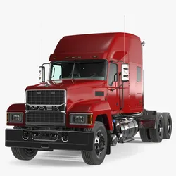 Mack 2025 Pinnacle Day Cab Red 3D model