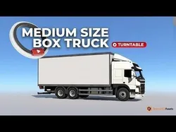 Medium Size Box Truck Low-poly 3D model