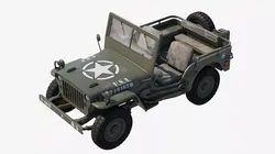 Military Jeep Car Willys  Low-poly 3D model