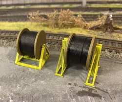 Model Railway - Cable Drum Jack and Stand 3D print model