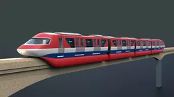 Monorail train 3D model
