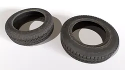 Old Wheel Tires Low-poly 3D model