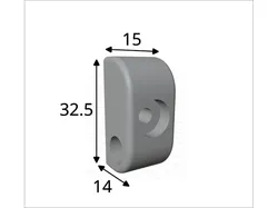 Single and two hole reefing boom fairleads