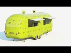 Street food and coffee  trucks 3D Model Pack