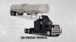 Truck  Rubber Duck and fuel Tanker trailer movie Convoy 3D Model Pack