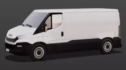 Van Animated 3D Model  Low-poly 3D model