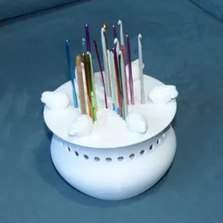 Wool Bowl and Crochet Hook Holder