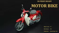 3D Print-Ready Motor Bike 3D print model