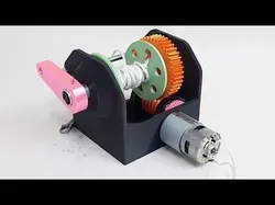 3D printed high torque gearbox - Worm gearbox - Electric hoist  3D print model