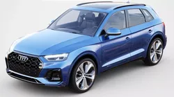 Audi Q5 2021 with interior and open doors 3D model
