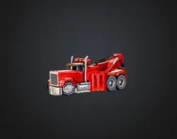 Cartoon Tow Truck Key Chain