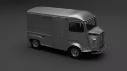 Citroen H silver van 3D model