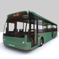 City Bus Low-poly 3D model