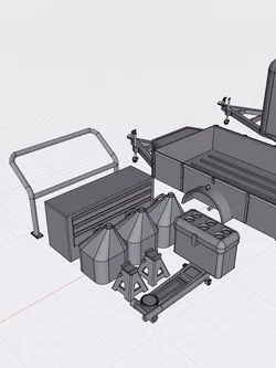 Drag Week Trailer Accessories for Box Trailer or Diorama 3D print model