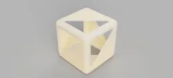 Hollow cube with triangular emboss