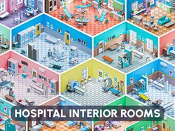 Hospital Interior Rooms Low-poly 3D model