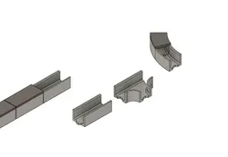 Model Railway Concrete Lineside Trunking 3D print model