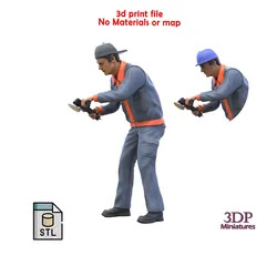 N10 Polisherman or car polisher Mechanic 3D print model
