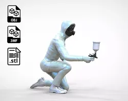 N2 Car Painter Painting with Paint Spray 3D print model