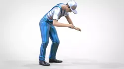 N3 Mechanic bend over car 1 64 Miniature 3D print model