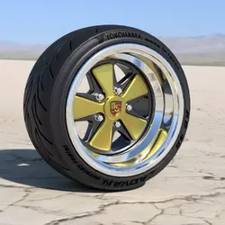 PORSCHE FUCHS RIMS 18 INCH WITH ADVAN TIRES FOR SCALE MODELS  3D print model